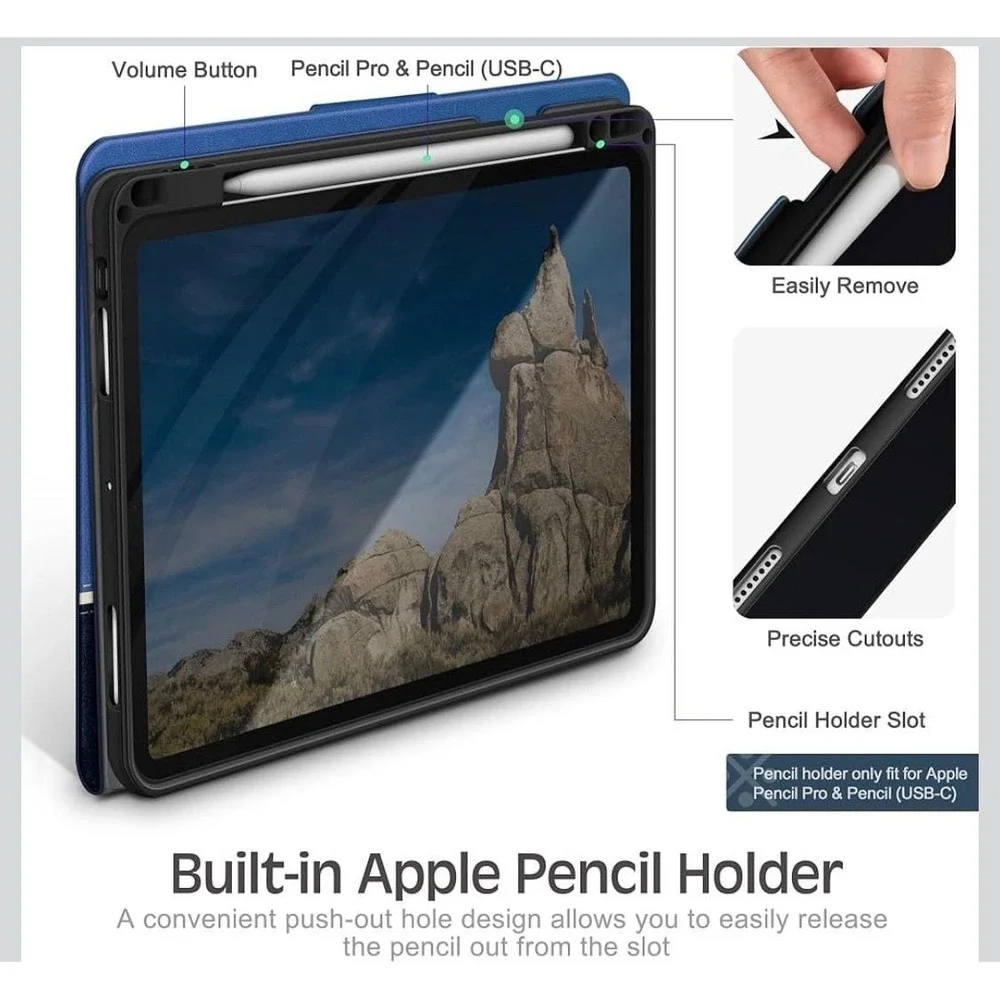 KingBlanc Vegan Leather Case for iPad Pro 11-inch‎ (M4/M5) 2024/2025